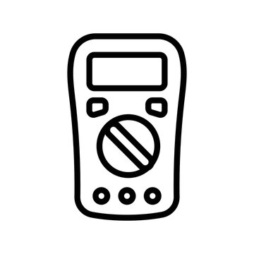 recommend clip art: Multimeter olor line icon. Pictogram for web page
