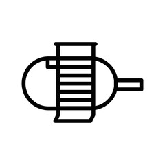 Industrial electric motor olor line icon. Pictogram for web page