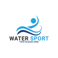 Swimmer Logo, Swimming logo, Man swimming competition logo template