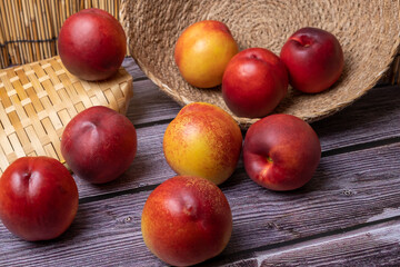 Sweet and Delicious Fresh Fruit Dessert Peach