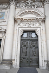 detail of the facade of the cathedral of st james