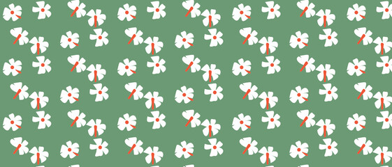 Hand drawn realistic seamless artistic beautiful and decorative Nyctanthes/Jasmine flower pattern for print design or wallpaper