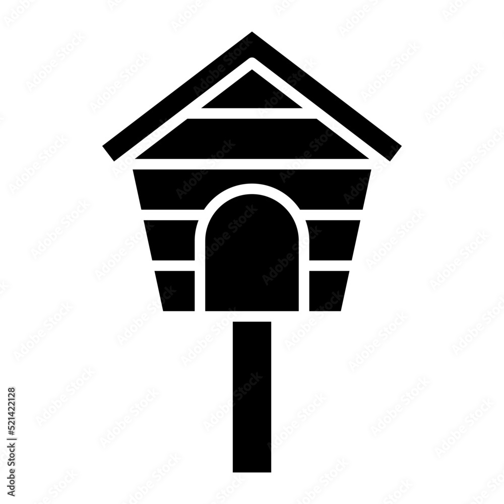 Poster Bird House Glyph Icon