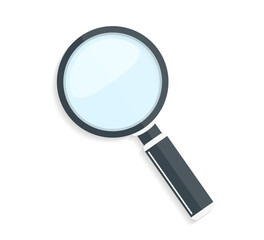Magnifying glass on white background