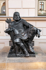 Sculpture of Polish king Bolesław Chrobry, Gniezno, Greater Poland Voivodeship, Poland