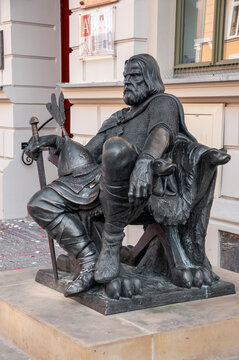 Sculpture of Polish king Bolesław Chrobry, Gniezno, Greater Poland Voivodeship, Poland