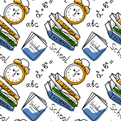 vector seamless pattern elements Back to School