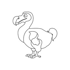 dodo line icon vector symbol sign