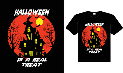 Halloween horror vintage t-shirt design, scary print template vector graphics, high-quality typography illustration shirt design