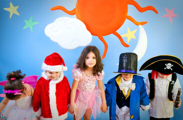 Little Boys and Girls Saluting the Audience