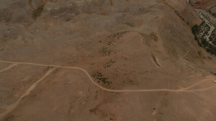 Mars valley with red mountains in Altai, Kyzyl-Chin valley