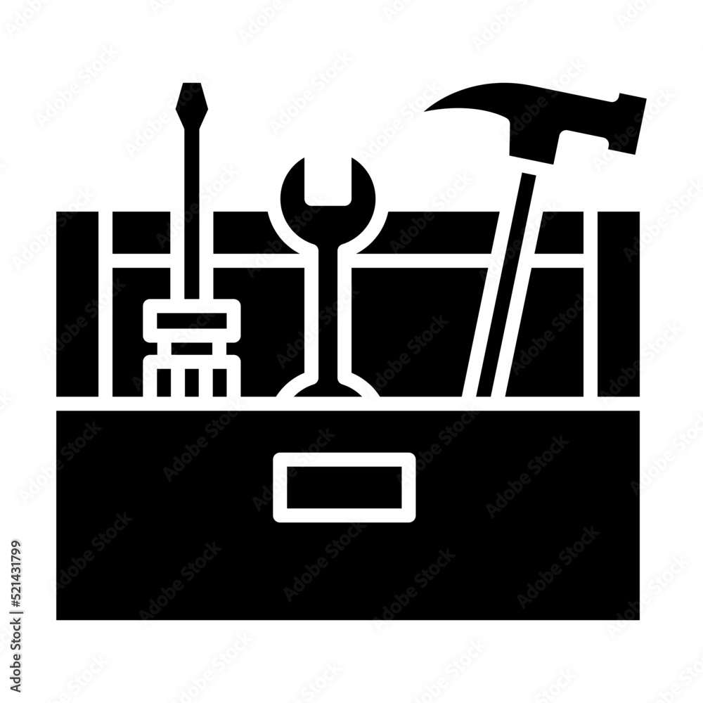 Poster Tool Box Glyph Icon