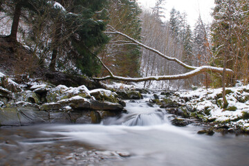 Zimowy  krajobraz w Beskidach