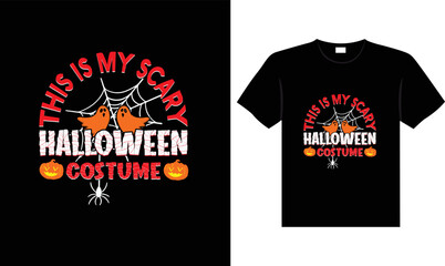 Halloween horror vintage t-shirt design, scary print template vector graphics, high-quality typography illustration shirt design