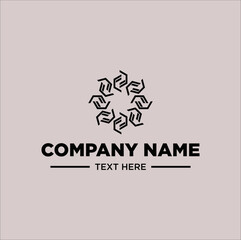 Fototapeta premium logo geometric illustration line art vector design 