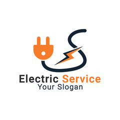 Fototapeta premium Electricity Logo, Energy logo, electric services logo, Electricity repair and maintenance logo template