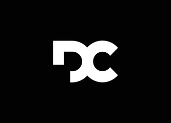 DC letter logo design alphabet, creative design.