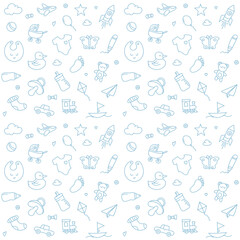 baby toys cute seamless pattern background