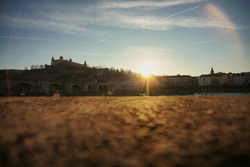 Fototapeta premium Marienburg, Sonnenuntergang
