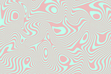 Abstract fluid pattern. Fluid wavy lines. Dynamic liquid. Retro background vector print - 521437138