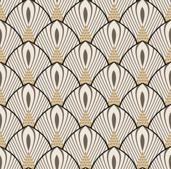 Abstract Art Deco Geometric Seamless Modern Elegant Pattern Soft Colors Perfect for Interior Design or Printing Wall Paper