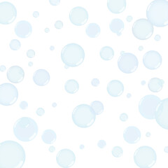 バブル　正方形　ホワイト