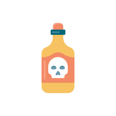 Poison vector Flat Icon Design illustration. Halloween Symbol on White background EPS 10 File