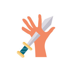 Killer Knife vector Flat Icon Design illustration. Halloween Symbol on White background EPS 10 File