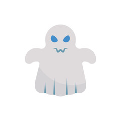 Ghost vector Flat Icon Design illustration. Halloween Symbol on White background EPS 10 File
