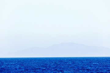 View to the shore near Sharm el Sheikh from the Red sea