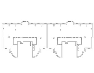 Architectural Hand Drawn Floor Plan. Studio Apartment. Architectural drawing. Autocad floor plan.