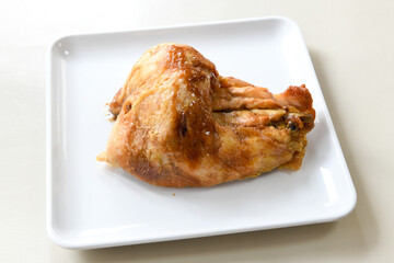 Chicken wings barbeque in a dish with BBQ grill sauce . Izgara tavuk kelebek sis kanat. Tavuk sis, gogus.