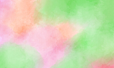 green, orange and pink brush background