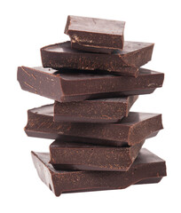 Chocolate isolated on white background.