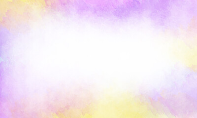 Fototapeta na wymiar white background with yellow and purple brush