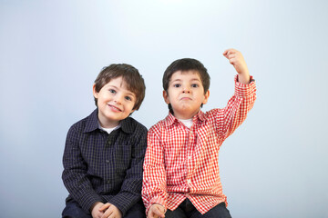 Twin Brothers are Having Fun Together