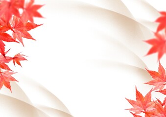 秋の紅葉 和風グラデーションノイズフレーム