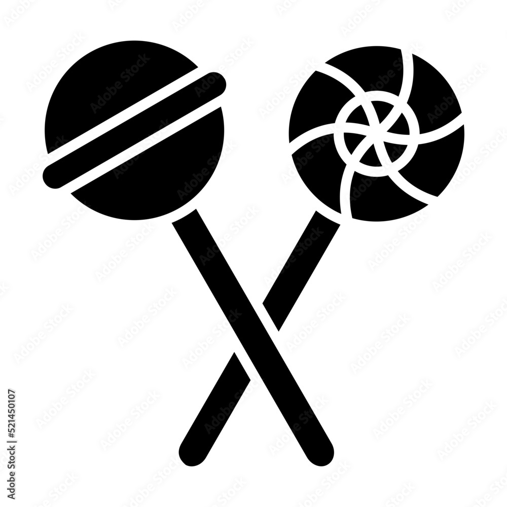 Poster Lollipop Glyph Icon