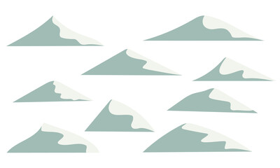 Fototapeta na wymiar mountain silhouette , set of blue rocky mountain silhouette. bundle vector.