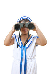 Little Navigator Boy is Searching For New Seas On White