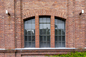 old window in the brick wall