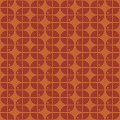 Seamless retro pattern, 1960s and 1970s style, mid-century modern - 521453377
