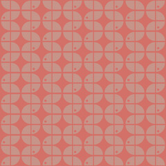 Seamless retro pattern, 1960s and 1970s style, mid-century modern - 521453378