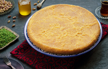 Arabic Cuisine: Middle Eastern traditional pastries and Ramadan famous dessert 