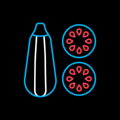 Zucchini vector icon. Vegetable symbol