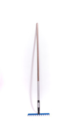 Rake garden tool isolated on whtie