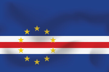 National flag of CAPE VERDE. Realistic pictures flag