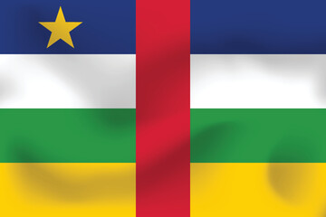 National flag of CENTRAL AFRICAN REPUBLIC. Realistic pictures flag