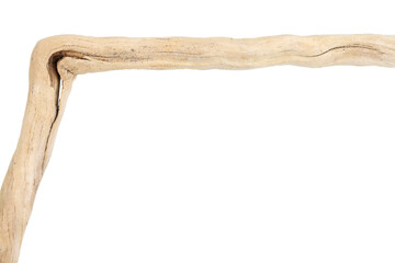 Part of driftwood isolated on white