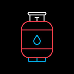 Propane gas cylinder vector icon